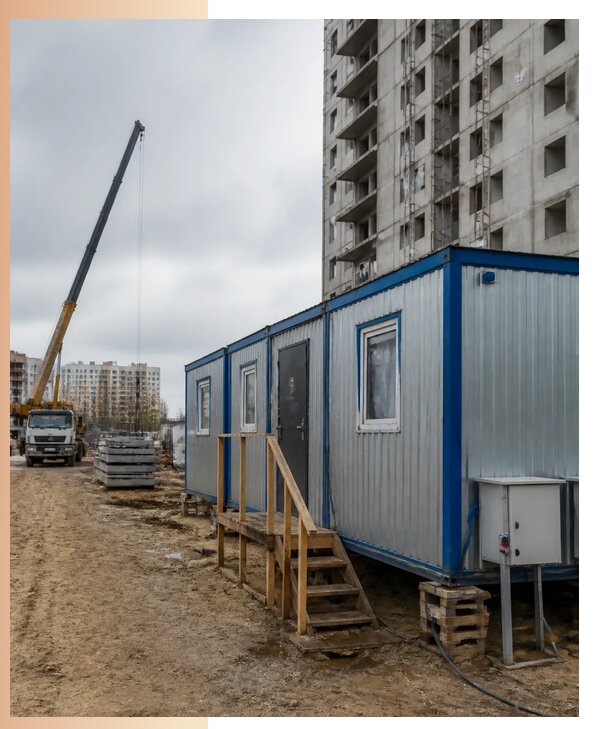 Аренда строительных вагончиков для рабочих в Климовске